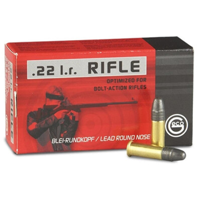 GECO Rifle .22 LR 40 Grain RN 50 Round Box