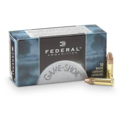 Federal Game-Shok .22 Long Rifle Ammunition 50 Rounds CPHP 31 Grain