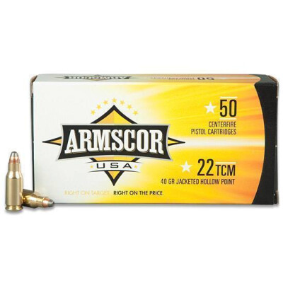 Armscor USA 22 TCM 40 Grain JHP 50 Round Box (Not .22LR)