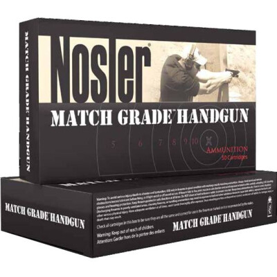Nosler Match Grade .45 ACP Ammunition 50 Rounds JHP 230 Grain