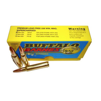 Buffalo Bore .338 Win Mag 250 Grain TSX 20 Round Box