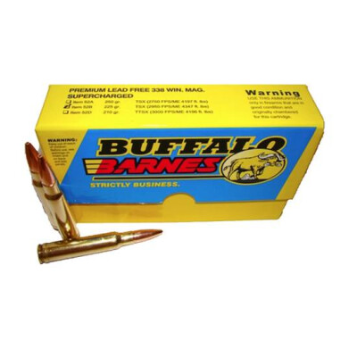 Buffalo Bore .338 Win Mag 225 Grain TSX 20 Round Box