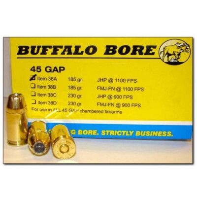 Buffalo Bore .45 GAP 230 Grain JHP 20 Round Box