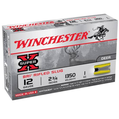 Winchester Super-X 12 Ga 2.75" 1 oz Sabot Slug 5 Rounds