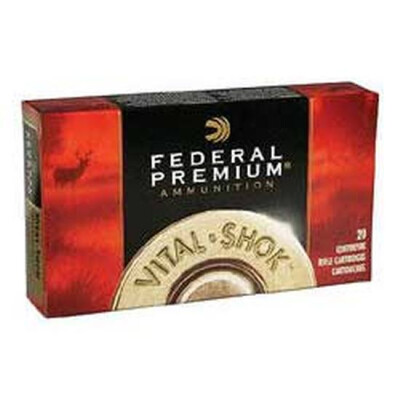 .338 Winchester Magnum Vital-Shok Centerfire Rifle Cartridge 225-Grain Trophy Bonded Bear Claw Bullet 2800 fps 20 Rounds Per Box