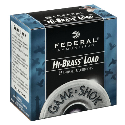 Federal Game Shok Upland Hi-Brass Load 20 Gauge Ammunition 2-3/4" #7.5 Lead Shot 1 Ounce 1220 fps