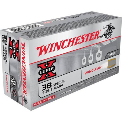 Winchester Super-X .38 Special Ammunition 50 Rounds WinClean JSP 125 Grain