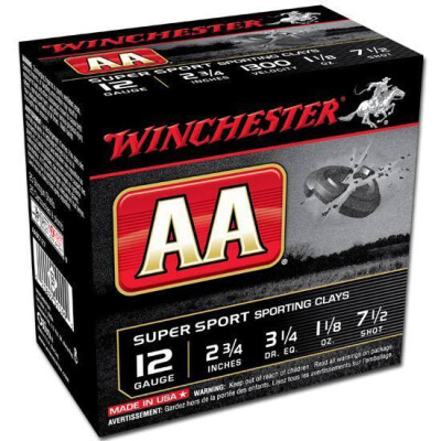 Winchester 12 Gauge AA 2-3/4" #7.5 Lead 25 Rounds