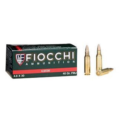 Fiocchi Exacta Match 4.6x30 H&K Ammunition 50 Rounds FMJ 40 Grain