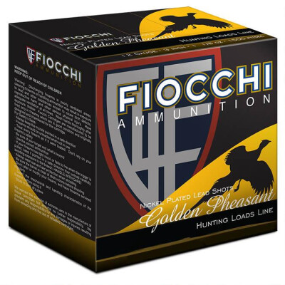 Fiocchi Golden Pheasant 12 Gauge Ammunition 25 Rounds 3" #5 Nickel Plated Lead 1-3/4oz