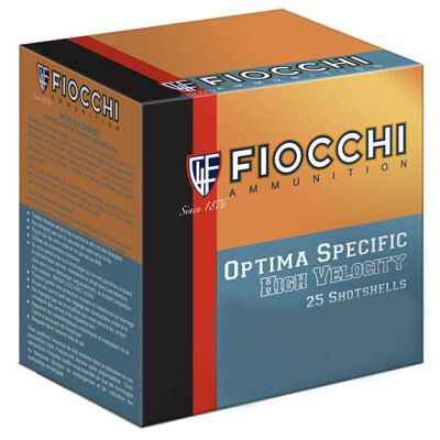 Fiocchi Optima Specific High Velocity 20 Gauge Ammunition 2-3/4" #8 Shot 1oz Lead 1220fps