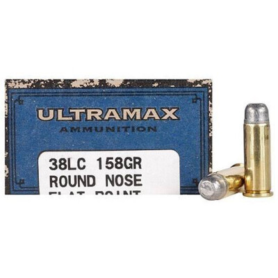 Ultramax Cowboy .38 LC 158 Grain Lead RNFP 20 Round Box