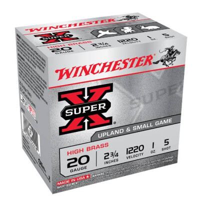 Winchester Super-X 20 Ga 2.75" #5 Lead 1oz 25 Rounds