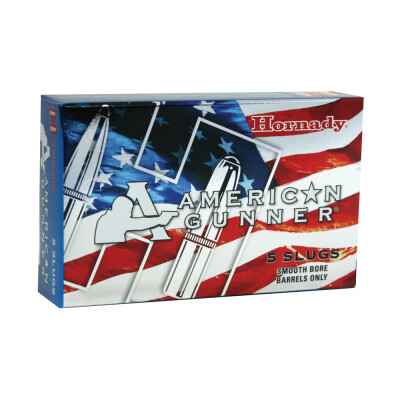 Hornady American Gunner 12 Gauge Reduced Recoil Ammunition 5 Rounds 2-3/4" Rifled Lead Slug 1 oz