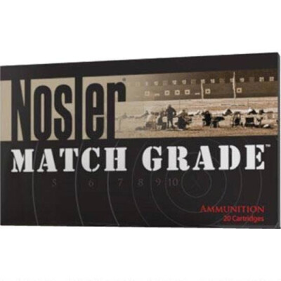 Nosler Match Grade .22 Nosler Ammunition 20 Rounds 77 Grain BTHP 2950fps