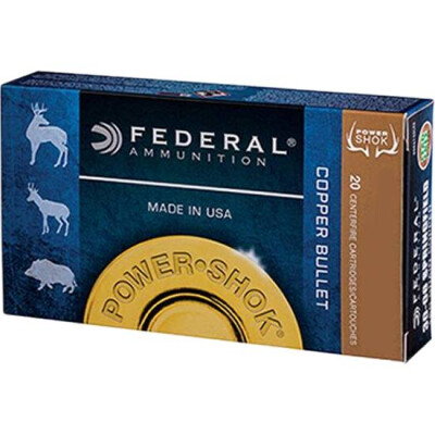 Federal Power-Shok Copper .300 Blackout Ammunition 20 Rounds 120 Grain LF Copper HP 2100fps