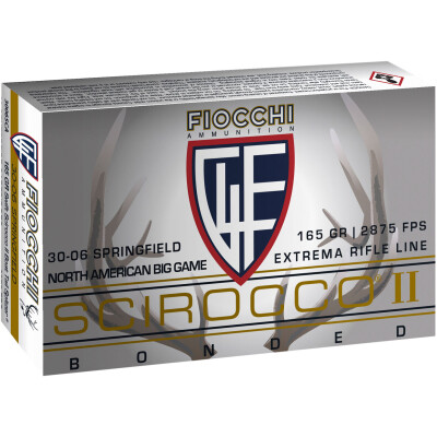 Fiocchi Extrema Rifle Line .30-06 Springfield Ammunition 20 Rounds 165 Grain Scirocco II Polymer Tipped Bullet 2875fps