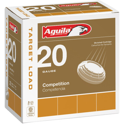 Aguila Competition Target 20 Gauge Ammunition 25 Rounds 2-3/4" Shell #8 Lead 7/8oz 1275fps