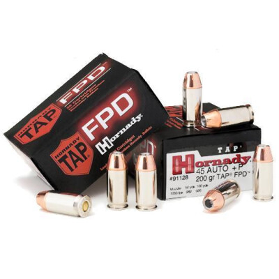 .45 ACP Hornady 200 Grain TAP Personal Defense Hollow Point XTP +P Bullet 1055 fps 20 Round Box