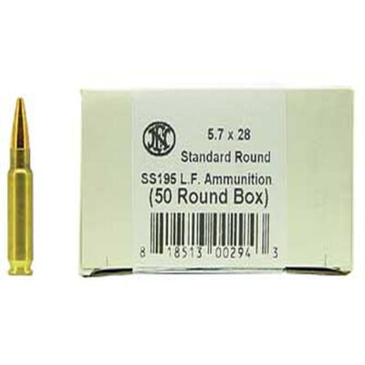 FNH USA SS195LF 5.7x28mm 27 Grain JHP 50 Round Box