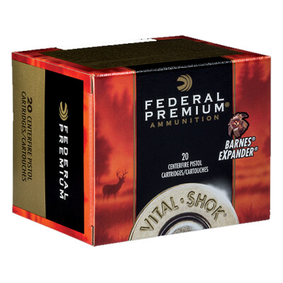 Federal Vital-Shok .460 S&W Magnum Ammunition 20 rounds 275 Grain Barnes Expander XPB Hollow Point Lead Free Bullet 1670fps