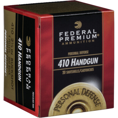 Federal Personal Defense 410 Bore Ammunition 20 Rounds 2-1/2" 000 Buck