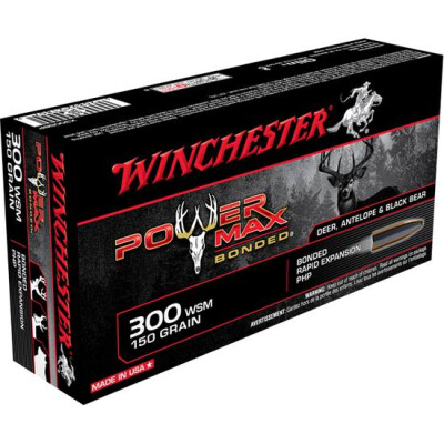 Winchester Power-Max .300 WSM Ammunition 20 Rounds 150 Grain Bonded PHP 3270fps