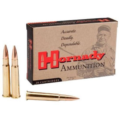 Ammo 6.5x55 Swedish Hornady 140 Grain Boattail Hollow Point Vintage Match Bullet 2600 fps 20 Round Box
