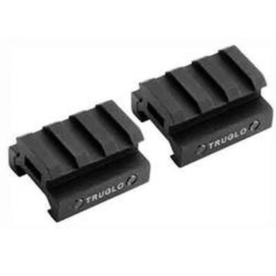 TRUGLO 2 Piece Picatinny Mount Riser .5" Riser Black TG8972B