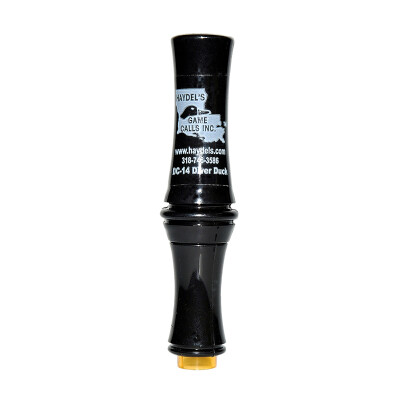 Haydel's Game Calls DC14 Diver Duck Single Reed Duck Call Plastic Black DC14