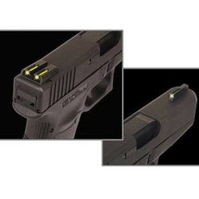 TRUGLO TFO Fiber Optic Night Sights For Glock 42 43 Green Yellow TG131GT1B