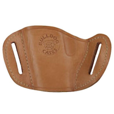 Bulldog Case Belt Slide Medium Semi Auto Pistol Holster Ambidextrous Leather Tan MLT-M