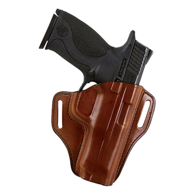 Bianchi Model 57 Remedy Holster 1.5" Belt For Ruger LCR Right Hand Leather Plain Tan 25032