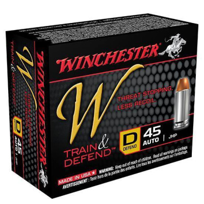 Winchester Defend .45 ACP 230 Grain JHP 20 Round Box