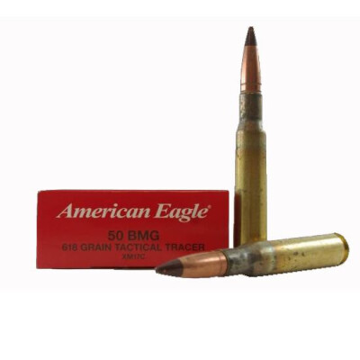 Ammo .50 BMG Federal American Eagle XM17C 618 Grain Tracer 2910 fps 10 Rounds XM17C