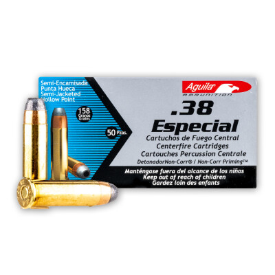 AGUILA 38 Special Ammunition 50 Rounds SJHP 158 Grain