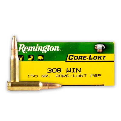 Remington Core-Lokt .308 Winchester Ammunition 200 Rounds PSP 150 Grains