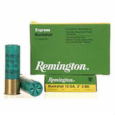 Remington Express Buckshot 12 Gauge Shotshell 5 Rounds 3" #4 Buck 41 Pellets