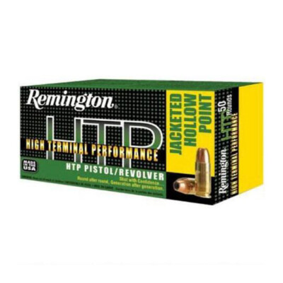 Remington 9mm Luger Ammunition 50 Rounds, HTP JHP, 147 Grains