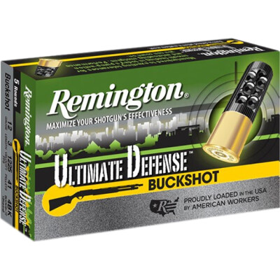 Remington Ultimate Defense 12 Gauge Shotshell 5 Rounds 3" #4 Buck 41 Pellets