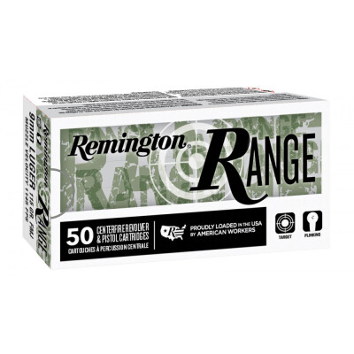 Remington RANGE 9mm Luger Ammunition 50 Rounds FMJ 115 Grain