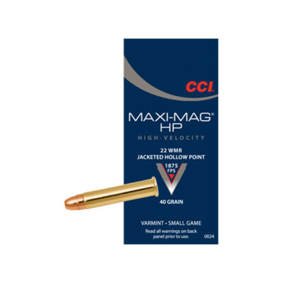 CCI Maxi-Mag .22 WMR Ammunition 2000 Rounds JHP 40 Grain