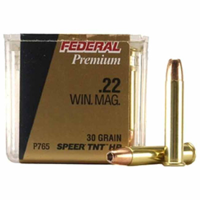 Federal V-Shok .22 WMR Ammunition 500 Rounds 30 Grain Speer TNT Hollowpoint 2,200 Feet Per Second