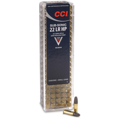 CCI Subsonic .22LR Ammunition 5,000 Rounds HP 40 Grains