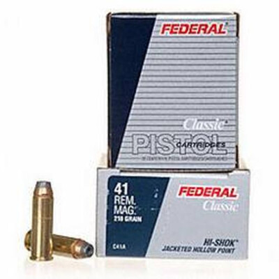 Federal .41 Remington Magnum Ammunition 20 Rounds JHP 210 Grains