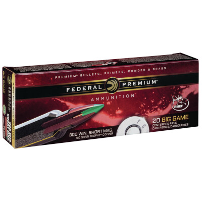 Federal Trophy Copper .300 WSM Ammunition 20 Rounds Lead Free 180 Grains P300WSMTC1