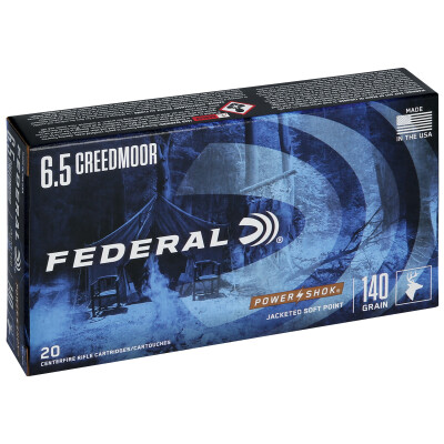 Federal Premium 6.5 Creedmoor Ammo 140-Grain 20 Round Box JSP