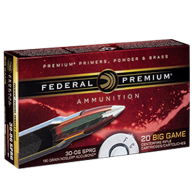Federal .30-06 Springfield Ammunition 20 Rounds Nosler Accubond 180 Grains