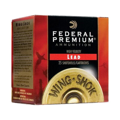 Federal 20 Gauge Shotshell 250 Rounds 3" Wing-Shok #6 Lead 1 1/4 oz.