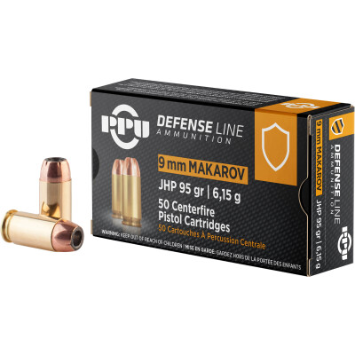 Prvi Partizan 9x18 Makarov Ammunition 50 Rounds JHP 95 Grain